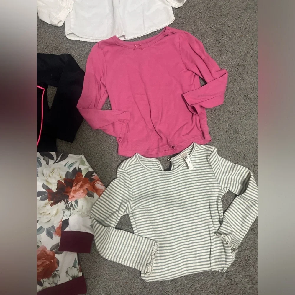 Set of 10 girls/ toddler/ 2T Winter long sleeve, Sweatshirt/ Zip-up shirt lot​ - Picture 7 of 8